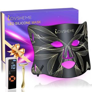 Red Light Therapy for Face, LED Face Mask Light Therapy, Omnilux Red Light Therapy Mask for Wrinkles, Acne, Skin Rejuvenation, 320 LEDs, 3 Modes, 10-Min Auto Off, Eye Protection Included