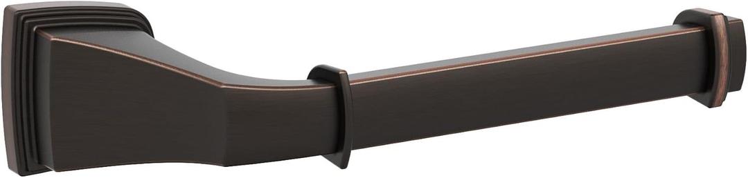 Amerock BH36031ORB | Oil Rubbed Bronze Single Post Toilet Paper Holder | 7-7/8 in. (200 mm) Length Toilet Tissue Holder | Revitalize | Bath Tissue Holder | Bathroom Hardware | Bath Accessories
