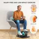 2025 New Under Desk Elliptical Machine,Portable Seated Pedal Exercise Machine for Seniors,Mini Leg Exerciser with 12 Adjustable Speeds&Remote Control,Quiet&Compact for Home Office