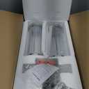 Brushed Nickel Bathroom Light Fixture, Industrial Up & Down Wall Vanity Sconce Indoor Farmhouse Glass Rods Bath Vanity Light Mirror Lighting Lamps Wall Mounted E12 Socket(Without Bulbs), 19.69IN