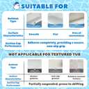 UNEEDE Kids Bathtub Mat Non Slip Shower Mat for Toddlers, Washable Anti Slip Tub Surface, Soft Rubber Mat for Bathtub Shower, Waterproof Bathtub Essentials for ChildrenNot for Textured Surfaces