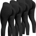 ATHVOTAR Workout Gym Leggings Women, High Waisted Seamless Butt Lifting Scrunch Butt Sports Leggings, S