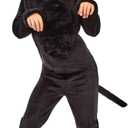 fun shack Black Cat Costume For Girls, Kids Black Kitty Cat Halloween Outfit, Cute Kitten Girl Dress Up Costume (Large)