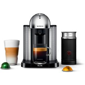 Nespresso Vertuo Coffee and Espresso Maker by Breville Aeroccino, Chrome