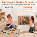Magnet Board for Kids: 24 x 16 in Magnetic Tile Play Wall