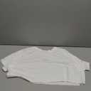 Crop Tops for Women Short Sleeve T Shirts Casual Basic Crew Neck Summer Oversized Cropped Tees 2026, Size: Large