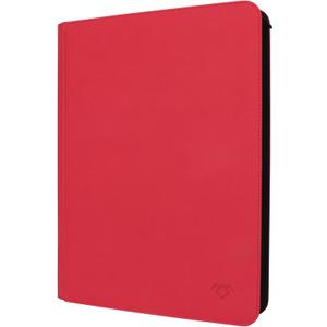 GrinOwl 16 Pocket Card Binder, Fits 1216 Trading Cards 1200+ Pockets Ringless Trading Card Album Folder for TCG (Red)