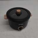 Hytric Hot Pot Electric, 2.5L Portable Electric Pot with Non-Stick Coating, Multi-functional Cooker for Stir Fry, Steak, Noodles, Soup, Portable Ramen Cooker for Dorm and Office, Black (2.6 Quarts)