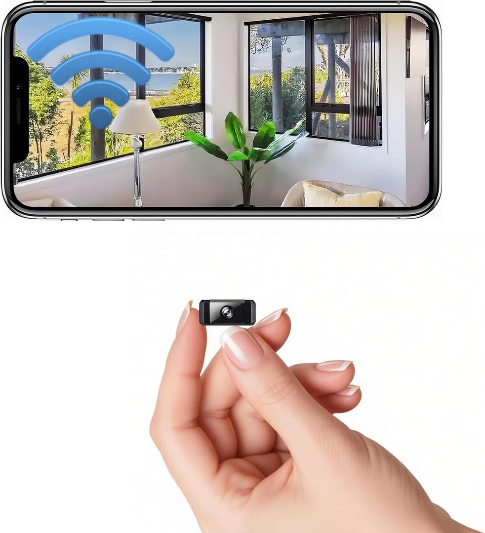Only 0.9 Inch Security Camera Mini Small Micro WiFi HD Cameras Home Indoor Use Night Vision Motion Detection Wide Angle Can No Need WiFi Cams Baby Monitor Wireless Nanny espias ocultas Secret Cam