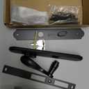 US Flat Slot Storm Door Handle Complete Set Fits for Larson and Wright Screen Door Hardware, 2-1/2" Handle PZ, 7/8" Backset, 7-1/4" Trimplate H.C., Non-Handed, Matte Black