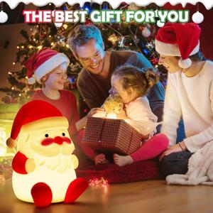 3 x Cute Night Light for Kids, 3 Level Dimmable Bedside Touch Lamp, Silicone Bedside Lamp for Baby and Toddler for Boys, Girls and Children, Christmas Decorations, Cute Gifts