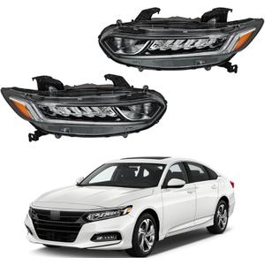 labwork Headlight Assembly Replacement for Honda Accord 2018 2019 2020 Headlamp Set Driver and Passenger Side HO2502188 HO2503187