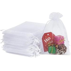 HRX Package 100pcs White Organza Bags, 4x6 inch Mesh Bags Drawstring Gift Bags Jewelry Pouches for Candy Wedding Favors Christmas HRX Package 100pcs White Organza Bags, 4x6 inch Mesh Bags Drawstring Gift Bags Jewelry Pouches for Candy Wedding Favors Christmas