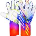QUICARD Soccer Goalkeeper Gloves, Ultimate Grip Football Goalie Gloves with Size 6/7/8/9/10, Strong Receiver, American Football for Men, Boys, Youth, Adult, Kids and Small Hands (White, 7)