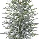 3FT Snow Flocked Artificial Norfolk Pine Christmas Tree in Pot, Real Touch Artificial Topiary Tree Small Faux Tabletop Christmas Tree for Front Porch Kitchen Home Indoor Outdoor Decor