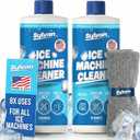 Sylvan Ice Machine Cleaner and Descaler | 2x 16 oz (8 uses) | Free Cloth | Made in USA | Nickel Safe Ice Maker Cleaner and Descaler | Universal Compatibility for Commercial & Residential Ice Makers
