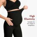 HOFISH Seamless Over-the-Bump Maternity Shapewear, High-Waisted Support, (Black, S)