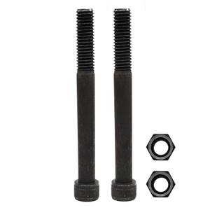 M12x110mm Hex Socket Screw Set, Metric Bolt and Nut Set, 12.9 Grade Carbon Steel Hex Metric Screw Set (2 Pieces Hexagonal Bolts and 2 Pieces Hex Nuts)