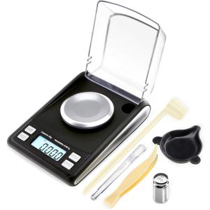 Fuzion Milligram Scale 50/0.001g, Mg Scale with 20g Cal Weight, Micro Scale, Powder Scale for Powder Medicine, Precision Scale Reloading