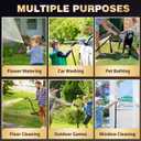 Garden Hose 100 ft Water Hose Flexible Heavy Duty Outdoor Lightweight No Kink Long Non-Expandable High Pressure Flat Hoses Pipe 100 Strong 3/4 Brass Fitting for Outside Yard Lawn Car Wash