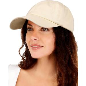 Womens Satin Lined Unstructured Baseball Cap Unisex Silk Lining Washed Cotton Adjustable Vintage Dad Hat (One Size, Beige)