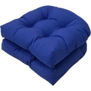 Outdoor Chair Seat Cushions Set of 2, 19" X 19"U-Shaped Patio Chair Cushions, Decorative Wicker Chair Pads All Weather Seat Cushion Sets for Patio Garden Home Office Furniture