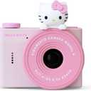 Hello Kitty Mini Kids Digital Camera & Video Camcorder by Kidamento, 32GB Memory Card, USB-C, Adjustable Soft Strap Lanyard, Scavenger Hunt Momento Book - Model A Hello Kitty