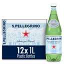 S.Pellegrino Sparkling Natural Mineral Water, 33.8 fl oz. Plastic Bottles (Pack of 12)