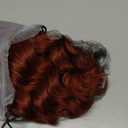 Isaic Curly Ponytail Extension,Drawstring Ponytail for Black Women 8 Inch,Synthetic Pony Tails Hair Extensions for Daily Use(Reddish Brown 350#)