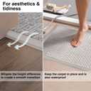 Flexible PVC Carpet Edge Trim Strip, Self Adhesive, Cuttable Carpet & Floor Transition Strip from Carpet to Tile, Waterproof Edging for Rugs & Mats, High Traffic Safety,for Carpet Thickness Within 5mm