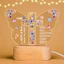 Baptism Gift for Girls Boys,Baby Shower Gifts,Butterfly Cross Night Light Gift for Baptism, Goddaughter, Godson, First Communion, Confirmation, Easter, Christmas | Christian Nursery Decor Gift