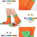 Jinei 6 Pairs Boys Monster Pattern Socks Kids Toddler Funny Crazy Cotton Crew Socks Novelty Christmas Gift Party Favors, 4-7 Years