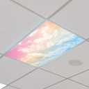 Outus Fluorescent Light Cover Classroom Lighting Cover with 10 Magnets Light Filter Magnetic Ceiling Panel Decoration 2 x 4 ft (23.62 x 47.24 In) Reduce Glare for Office School (6,Rainbow)