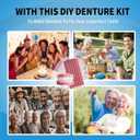 DIY Denture Temporary Veneers Kit for Women and Men, Upper and Lower Tooth Replacement Kit, Nature and Comfortable (1 Count (Pack of 1)