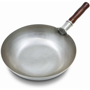 Carbon Steel frying pan, Carbon Steel skillet,Traditional Hand Hammered Wok,13 Inch,frying pan,skillet,wok pan White