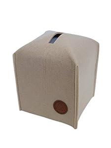 Felt Tissue Box Cover, Square Slide Out Facial Tissue Cover for Bathroom Vanity Countertops, Bedroom Dressers, Night Stands, Desks and Tables (Dark Grey)