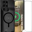 Wireless Charging Case for Galaxy S25 Ultra, Upgraded 12000mAh Rechargeable Portable Charging Case Compatible with Galaxy S25 Ultra (6.9 inch) with Carplay Extended Battery Pack Charger Case (Black)