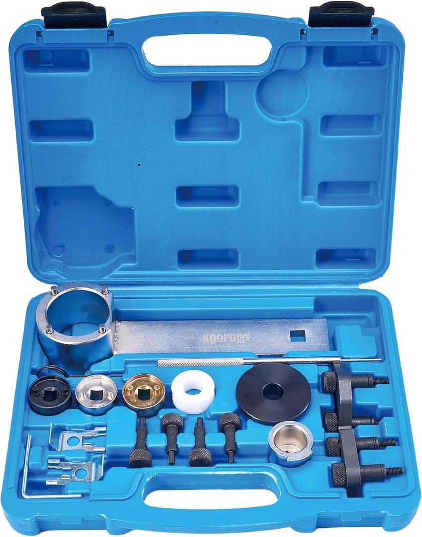 KOOPOOL Engine Timing Tool Kit Compatible with Select 1.8L 2.0L TSI TFSI EA888 Engines – Comprehensive Set Includes T10352, T40196, T40271, T10368, T10354, and T10355 for Precise Timing Adjustment