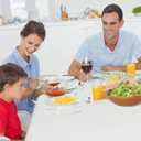 Folding in Half Table 5ft, Indoor Outdoor Heavy Duty Portable Folding Plastic Table (5FT)