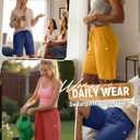Neer 3 Pack Women's Quick Dry Shorts Women Drawstring High Waisted Bermuda Athletic Shorts with Pockets(Brick Red, Bright Yellow, Indigo,Medium)