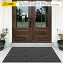 Sturdy Front Door Mat Outside Entrance, 6' x 3' All-Season All-Weather Doormat Waterproof, Stain and Fade Resistant, Natural Rubber Indoor Outdoor Welcome Door Mat Trap Dirt