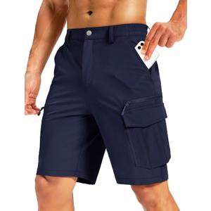 MAGCOMSEN Mens Hiking Cargo Shorts 9" Quick Dry Lightweight Shorts with 7 Pockets Outdoor Work Shorts Fishing Casual 30