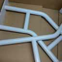 FSA Eligible Outdoor Handicap Grab Bar White, Hand Rails for Outdoor Steps, 28" Step Grab Bar for Outdoor, Garage Railing with Matte Finished, U Shaped Handrail Wall Mount, 2 Pack