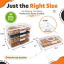 4-Tier Stackable Cookie Storage Container with Lids and Handle