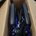 Drive Medical Deluxe Lightweight Aluminum Transport Wheelchair, Blue, 17"