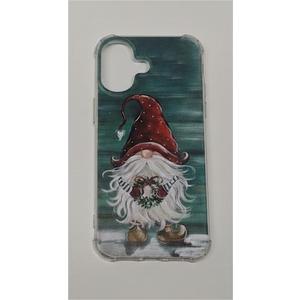 Hagkou Watercolor Christmas Gnome Phone Case Compatible with iPhone 17, Cute Winter Christmas Holiday Cover, TPU Bumper Phone Case Cover