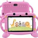 Kids Tablet, 7 inch Tablet for Kids 2-10, Educational Learning Toddler Tablet Android 11, 3GB RAM+32GB ROM Storage, Google Play YouTube (Pink)