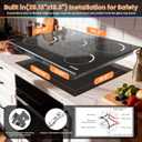 Electric Cooktop 30 Inch - 5 Burner Electric Stove Built-in(29.13"x19.3") 8400W High Power, 30 In Ceramic Stove Touch Control with Timer, Safety Lock, Glass Metal Frame, 220-240V Hard Wired