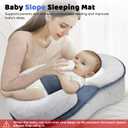 Baby Lounger Pillow for Infant Support Cushion Reflux Pillow, Bottle Feeding, Tummy Time,Wedge Pillow for Newborn,Adjustable Baby Wedge Pillow for Reducing Spit-Up