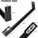Refrigerator Black Door Handle Assembly Replacement Door Handle Set Compatible with GE Refrigerator Replace#: WR12X32350 WR12X48768 WR12X21196 AP6985343 PS12749320